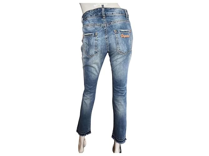 Vaqueros de denim azul rasgados Dsquared2 - vista 3