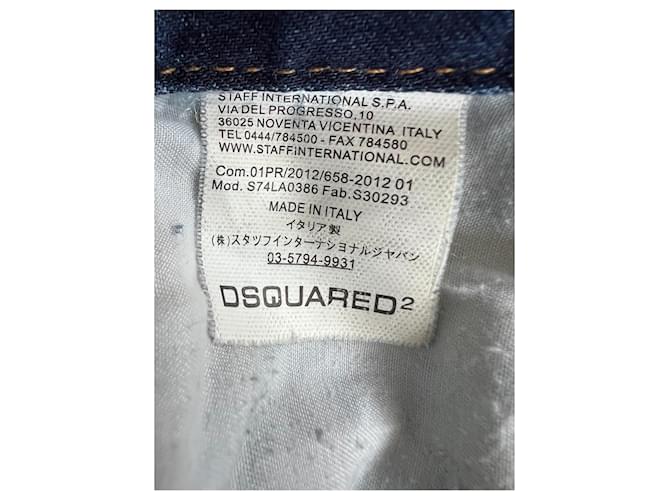 Vaqueros de denim azul rasgados Dsquared2 - vista 5