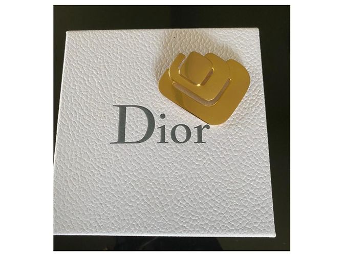 Spilla Geometrica Christian Dior Metallo Dorato D'oro - vista 4