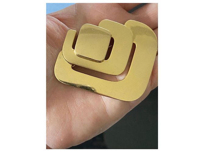 Spilla Geometrica Christian Dior Metallo Dorato D'oro - vista 6
