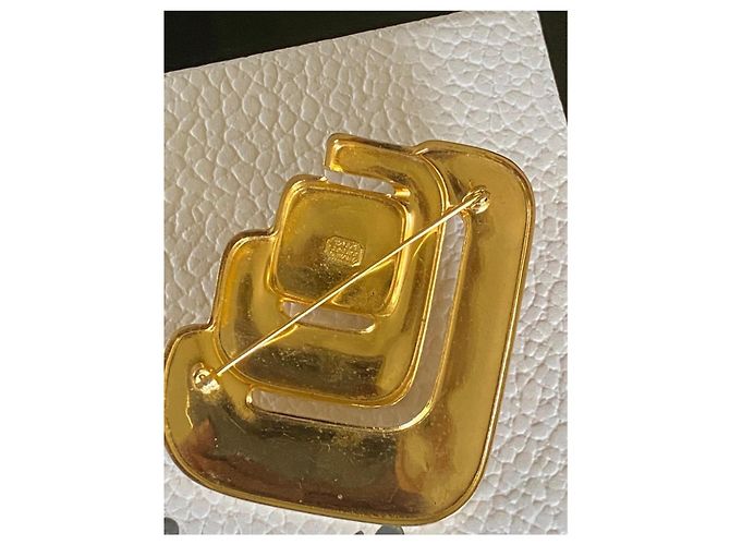Spilla Geometrica Christian Dior Metallo Dorato D'oro - vista 7
