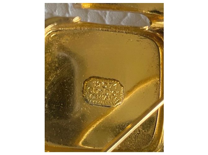 Spilla Geometrica Christian Dior Metallo Dorato D'oro - vista 8