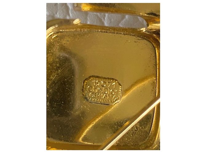 Spilla Geometrica Christian Dior Metallo Dorato D'oro - vista 9