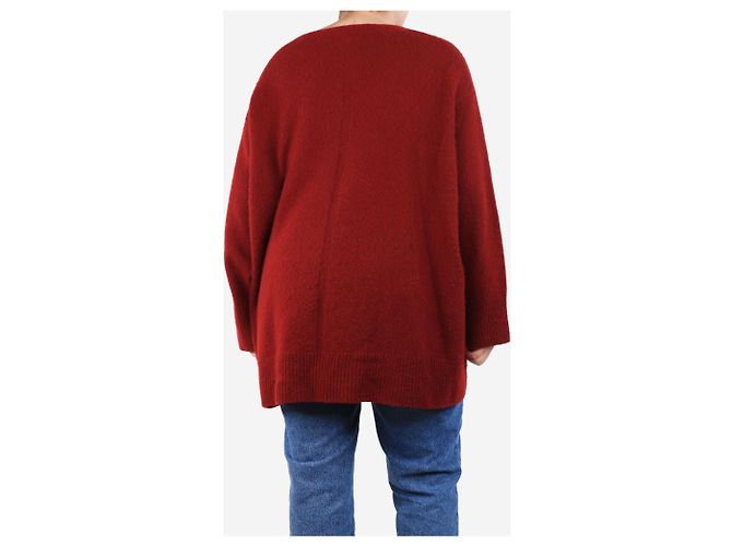 The row Jersey rojo de gran tamaño con cuello en V - talla Roja - vista 2