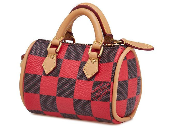 Portachiavi Mini Speedy Damier Pop Rosso di Louis Vuitton - vista 2