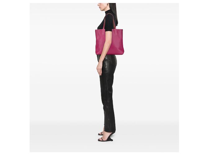 Hermès Double Sens 36 in Pelle Clemence Rosa - vista 11