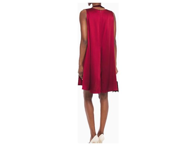 Valentino Abendkleid, Modell Crimson Sway SS2018. Rot Bordeaux - Ansicht 2