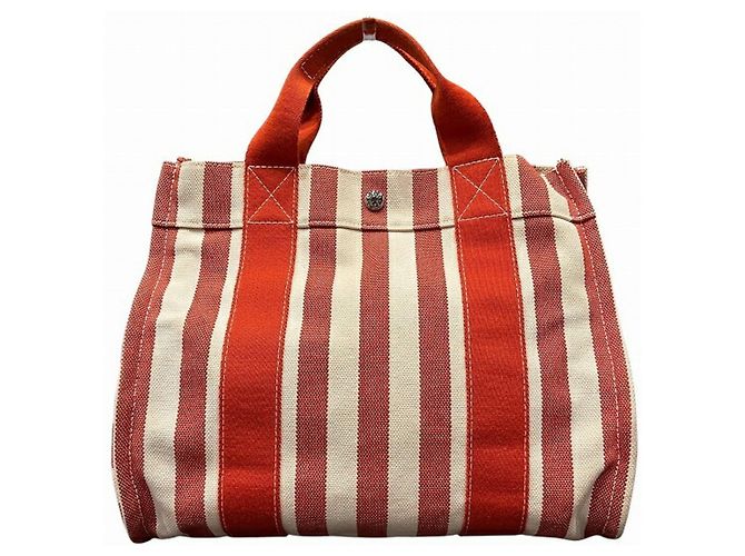 Hermès Cannes PM Handtasche Weiß Rot - Ansicht 2