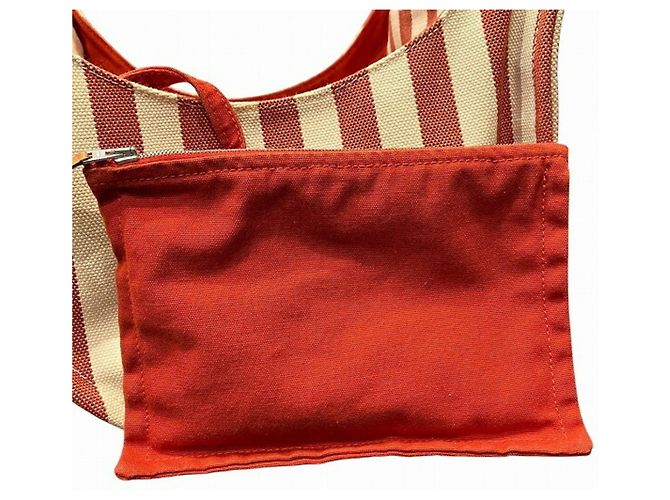 Hermès Cannes PM Handtasche Weiß Rot - Ansicht 5