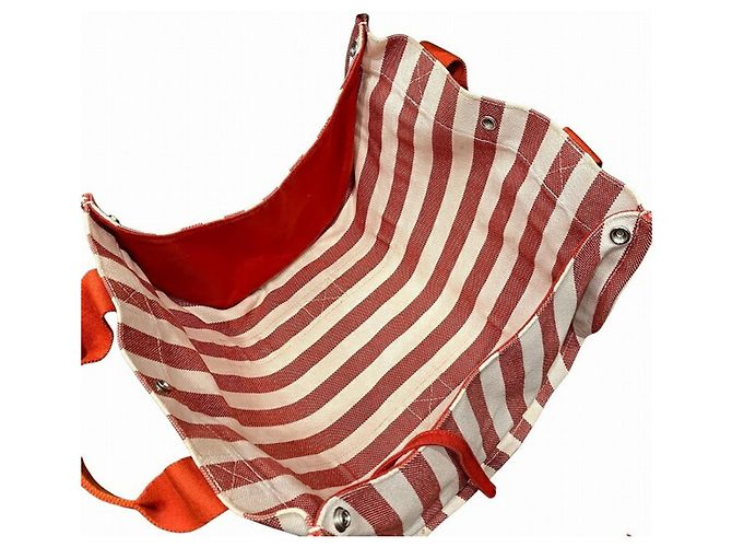 Hermès Cannes PM Handtasche Weiß Rot - Ansicht 7