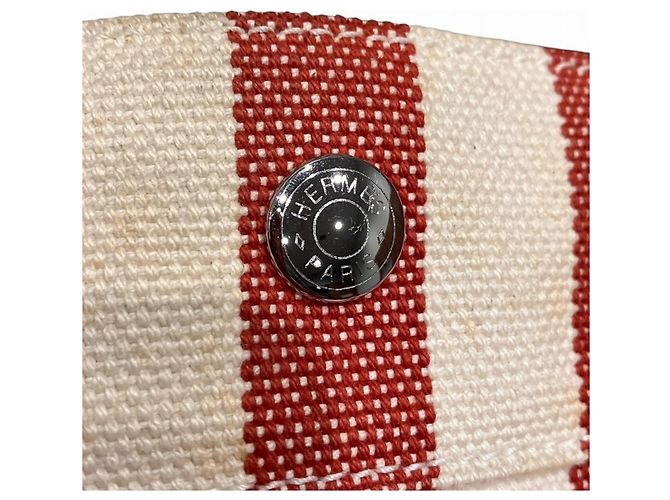 Hermès Cannes PM Handtasche Weiß Rot - Ansicht 9