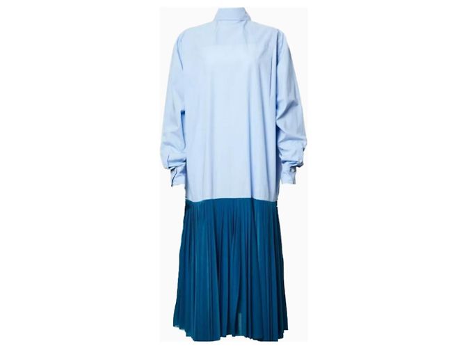 Abito da sera Céline, modello Camicia Celine di Phoebe Philo SS2017. Blu - vista 2