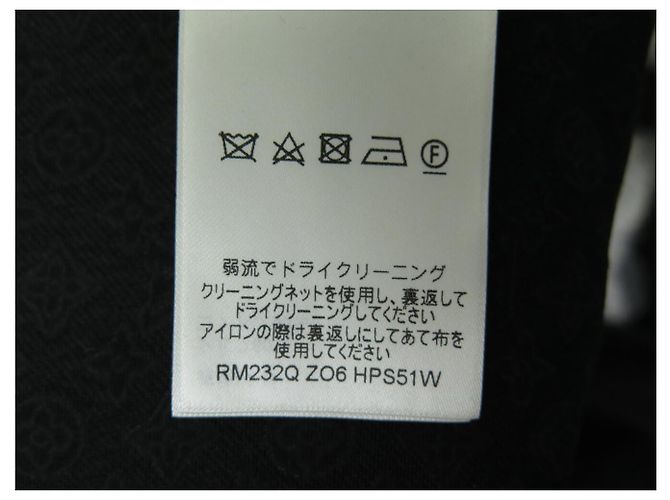 NUOVA CAMICIA LOUIS VUITTON MONOGRAM JACQUARD NERA TAGLIA 46 SETA E COTONE GONNA Nero - vista 12