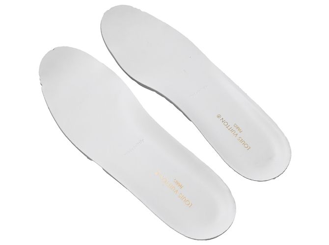 Sneakers Monogram Rivoli in pelle argento Louis Vuitton D'oro Metallico - vista 7