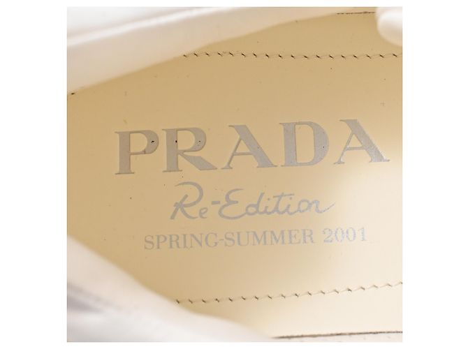 Sneakers Prada in pelle nappa avorio Bianco Crudo - vista 9