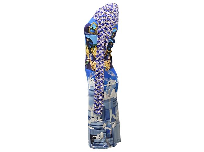 Vestido impreso de manga larga Mary Katrantzou en viscosa multicolor - vista 2