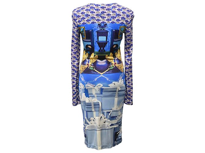 Vestido impreso de manga larga Mary Katrantzou en viscosa multicolor - vista 3