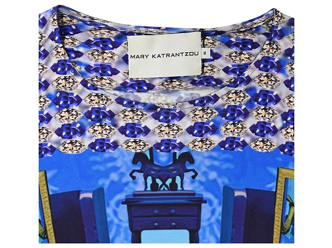 Vestido impreso de manga larga Mary Katrantzou en viscosa multicolor - vista 5