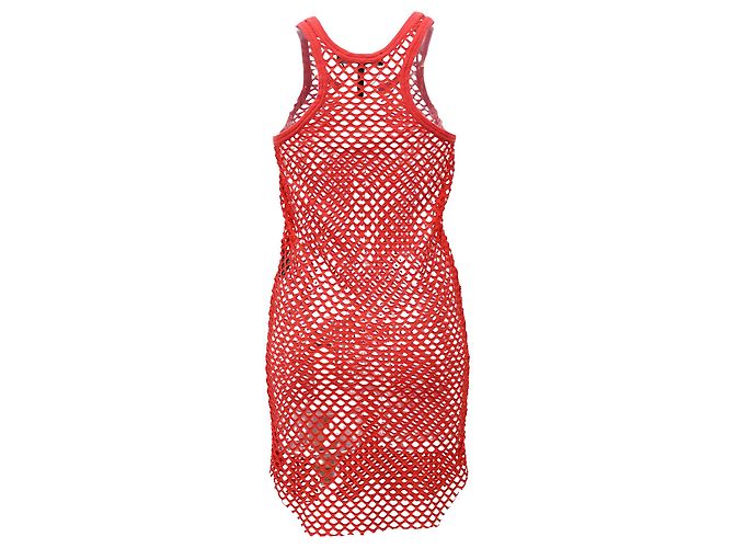 Isabel Marant Netz-Top aus rotem Polyester - Ansicht 3