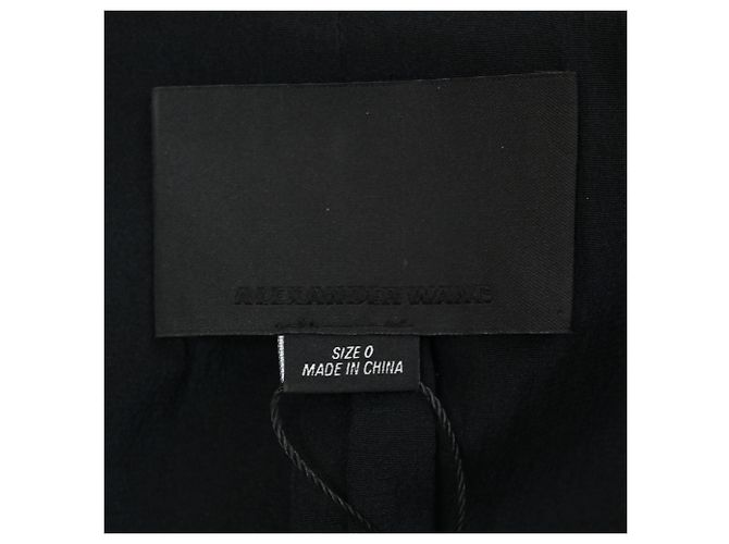Blazer doppiopetto Alexander Wang con cerniere in poliestere nero - vista 4