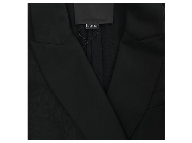 Blazer doppiopetto Alexander Wang con cerniere in poliestere nero - vista 5