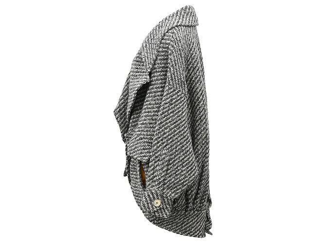 Abrigo de doble botonadura en lana gris Kenzo - vista 2