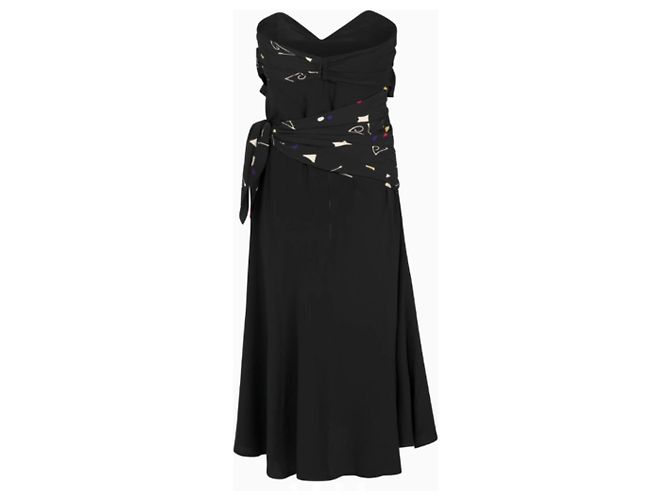 Chloé Abendkleid, Modell Chloé By Karl Lagerfeld SS1984. Schwarz - Ansicht 2