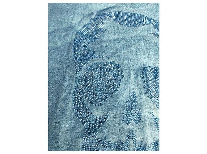 Zadig & Voltaire Skull Tank Top Türkis Wolle - Ansicht 7