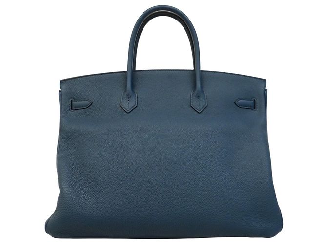 Borsa Hermès Birkin 40 Togo Blu Plus - vista 11
