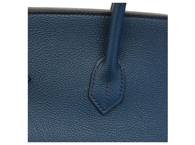 Borsa Hermès Birkin 40 Togo Blu Plus - vista 7