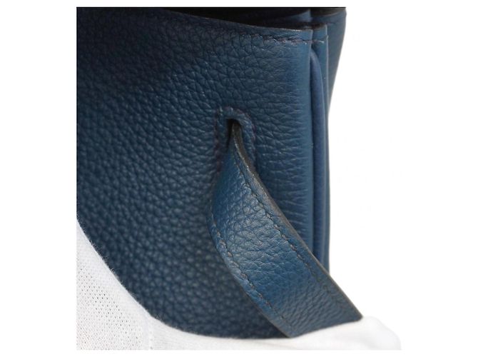 Borsa Hermès Birkin 40 Togo Blu Plus - vista 8