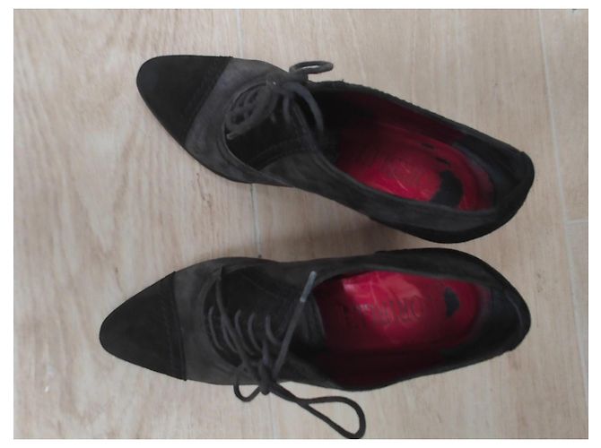 Loriblu Schnürstiefeletten aus Wildleder Dunkelgrau Anthrazitgrau - Ansicht 2
