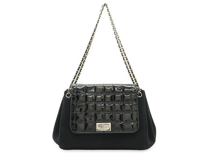 Borsa a Spalla Chanel 2.55 Chocobar Chain Nero - vista 2