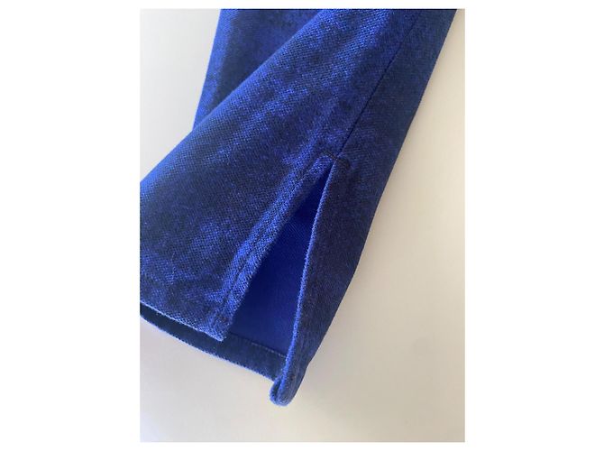 Chanel Vaqueros Azul Eléctrico y Negro Talla 38 Azul marino - vista 8