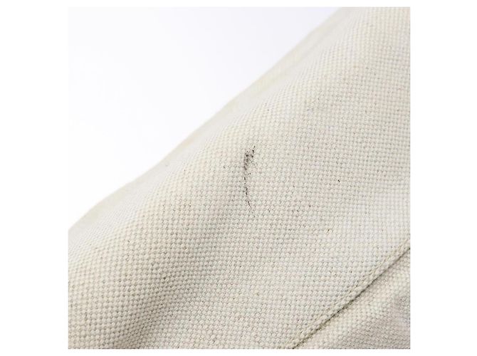 PRADA Schultertasche aus Canvas Leder Silber Weiß Auth bs28706 - Ansicht 9