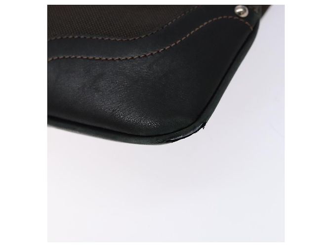 PRADA Schultertasche aus Canvas Leder Braun Silber Authentisch bs28705 - Ansicht 16