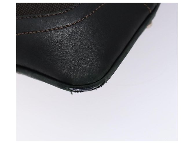 PRADA Schultertasche aus Canvas Leder Braun Silber Authentisch bs28705 - Ansicht 17