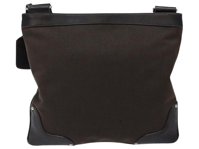 PRADA Schultertasche aus Canvas Leder Braun Silber Authentisch bs28705 - Ansicht 2