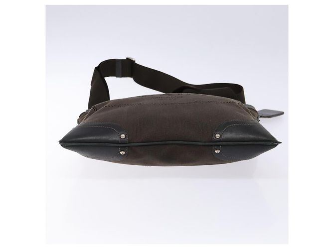 PRADA Schultertasche aus Canvas Leder Braun Silber Authentisch bs28705 - Ansicht 5