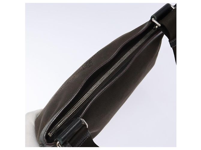 PRADA Schultertasche aus Canvas Leder Braun Silber Authentisch bs28705 - Ansicht 6