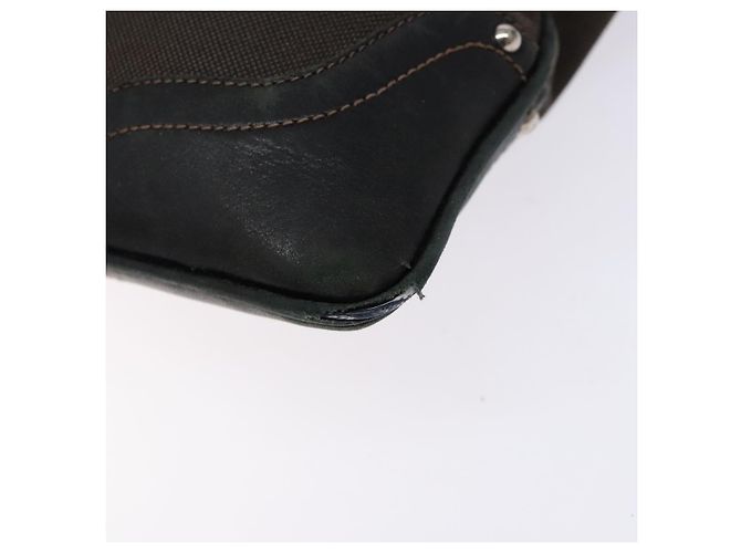 PRADA Schultertasche aus Canvas Leder Braun Silber Authentisch bs28705 - Ansicht 8