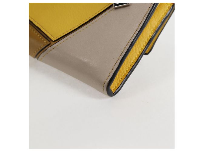 LOEWE Puzzle Anagram Long Wallet Pelle Gialla Auth 134883M Giallo - vista 17