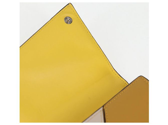 LOEWE Puzzle Anagram Long Wallet Pelle Gialla Auth 134883M Giallo - vista 20