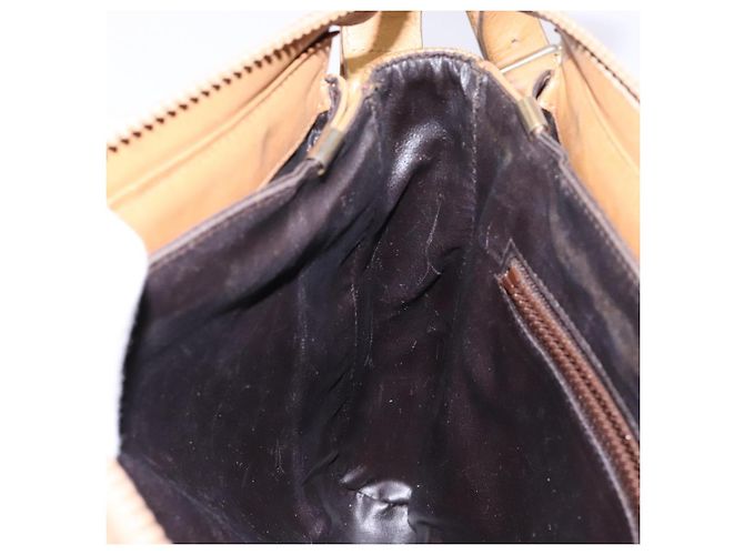 Céline Borsa a Spalla in Tela Macadam CELINE Beige Oro Auth ki5971 D'oro - vista 20