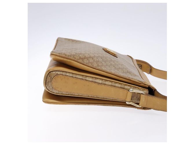 Céline Borsa a Spalla in Tela Macadam CELINE Beige Oro Auth ki5971 D'oro - vista 4