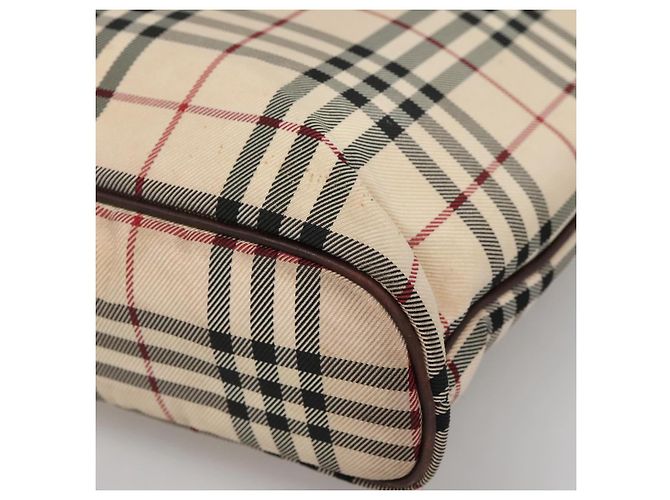 Burberry Nova Check Handtasche aus Canvas Beige Silber Authentisch 139256 - Ansicht 10