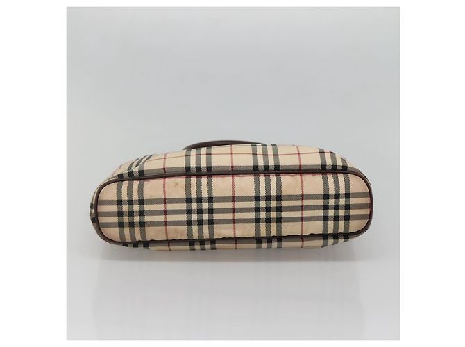 Burberry Nova Check Handtasche aus Canvas Beige Silber Authentisch 139256 - Ansicht 9