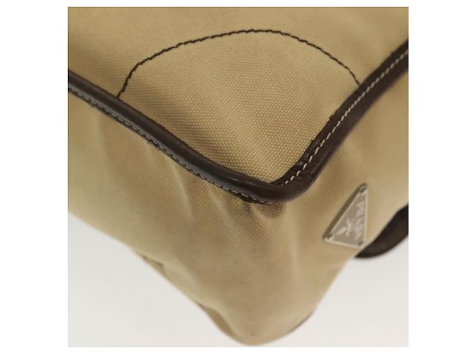 PRADA Schultertasche aus Canvas Beige Silber Authentisch 133380 - Ansicht 13
