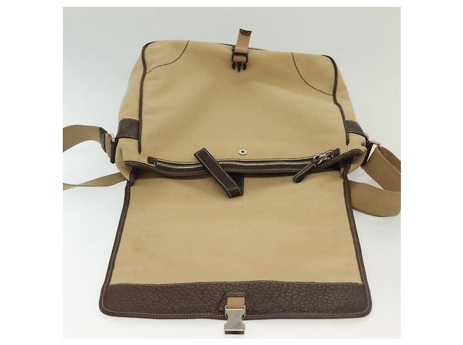 PRADA Schultertasche aus Canvas Beige Silber Authentisch 133380 - Ansicht 16