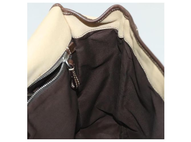 PRADA Schultertasche aus Canvas Beige Silber Authentisch 133380 - Ansicht 21